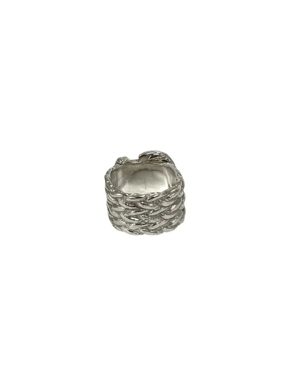 Hermes Vintage Diane Belt Ring 925 Sterling Silver